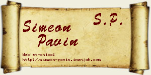 Simeon Pavin vizit kartica